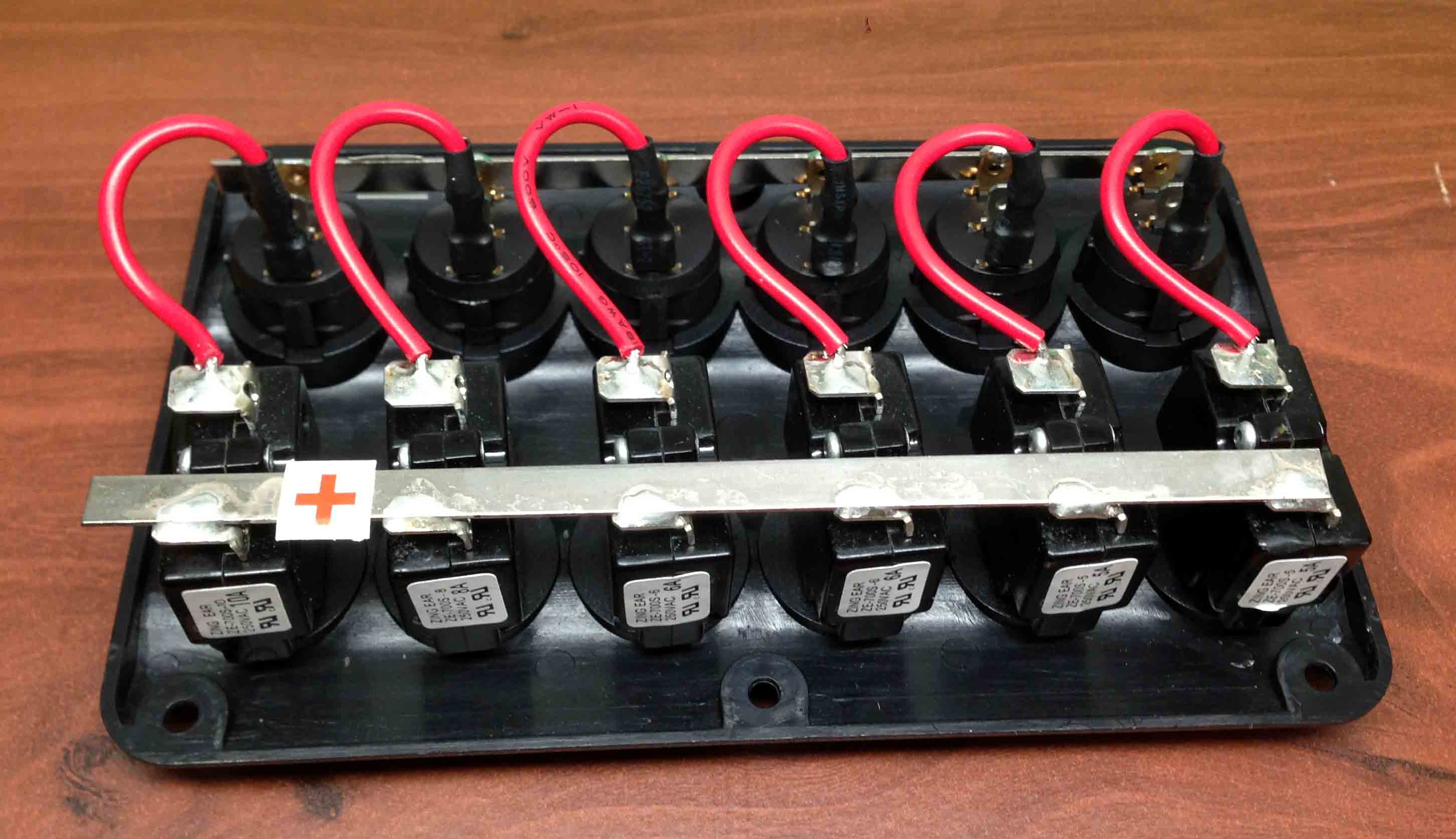 Marine Boat IP65 Switch Panel 6 Gang LED Switches ... kayak diagram 